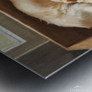 Golden Retriever Puppy Finds Comfort With Mother Metal print