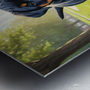 Young Rottweiler Puppy Explores The Park Alone Metal print