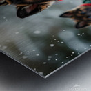 German Shepherd Puppys First Snow Day Adventure Metal print