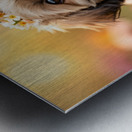 Shih Tzu Puppy Discovers Beautiful Flower Crown Metal print