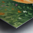 Satisfied Pomeranian Puppy After Playtime Metal print