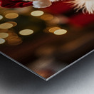 Pomeranian Puppy In Festive Christmas Outfit Metal print