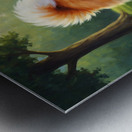 Pomeranian Puppy Discovers Perfect Stick Metal print