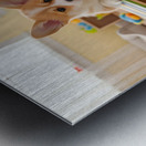 Corgi Puppy Discovers The Special Toy Box Metal print