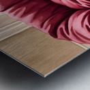 Tiny Chihuahua Puppy Discovers Giant Dog Bed Metal print