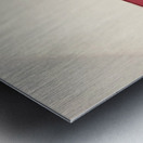 Sleepy Chihuahua Puppy Naps In Corner Of Giant Bed Metal print