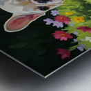 French Bulldog Puppy Running In Sunny Yard Metal print