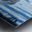 Happy Bichon Frise Puppy Rests After Snow Play Metal print