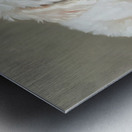 Patient Bichon Frise Puppy Waits By Food Bowl Metal print