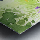 Hopeful Rottweiler Puppy Waits In Garden Metal print