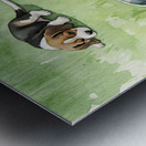Happy Beagle Puppy After Drinking Water Metal print