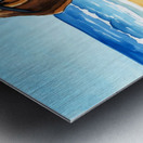 Beagle Puppy Gets Ready For Beach Adventure Metal print