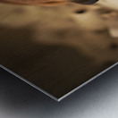 Exhausted Bulldog Puppy After Paper Battle Metal print