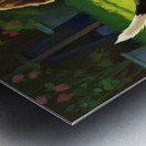 Beagle Puppy Meets New Friend Metal print