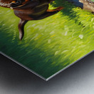 Dachshund Puppy Discovers Muddy Puddle Metal print