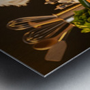 Poodle Puppy Celebrates Cooking Success Metal print