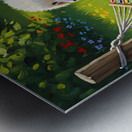 Poodle Puppy Discovers Tiny Hammock Metal print