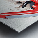 Sleepy Poodle Puppy Rests After Exciting Car Adventure Metal print