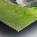 Content Husky Puppy Enjoys Victory With Bone Metal print