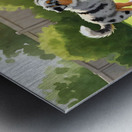 Australian Shepherd Puppy Meets New Friends Metal print