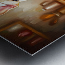 Proud French Bulldog Puppy Chef Shows Off Cooking Creation Metal print