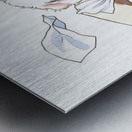 Bichon Frise Puppy Discovers Tissue Box Adventure Metal print