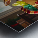 Chihuahua Puppy Discovers Christmas Morning Surprises Metal print