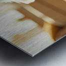 Bichon Frise Puppy Hiding In Paper Bag Metal print