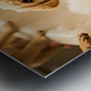 Peaceful Labrador Puppy Enjoying Calm Bath Time Metal print