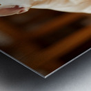 Satisfied French Bulldog Puppy Rests After Birthday Celebration Metal print