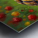 Beagle Puppy Rests With New Tortoise Friend Metal print