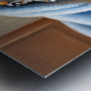 Dachshund Puppy Finds Perfect Hiding Spot Under Blanket Metal print