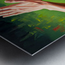 Triumphant Poodle Puppy Celebrates Success Metal print