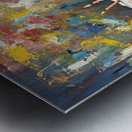 Tired Border Collie Puppy Chef Rests After Cooking Fun Metal print