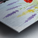 Boston Terrier Puppy Discovers Wildflower Meadow Metal print