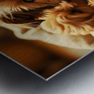 Yorkshire Terrier Puppy In Cozy Laundry Basket With Friends Metal print