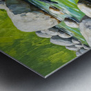 Sleepy Border Collie Puppy Rests Under The Oak Tree Metal print