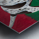 Happy Puppy Enjoys Apple Pieces In Orchard Metal print