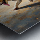 Beagle Puppy Discovers Dancing Wall Shadows Metal print