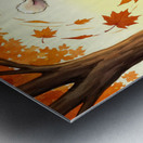 Poodle Puppy Rests After Pumpkin Patch Adventure Metal print