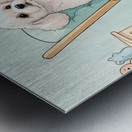 Poodle Puppy Finds Perfect Balance On Rocking Chair Metal print