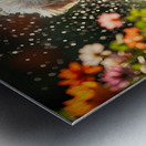 Tired Poodle Puppy Rests After Sprinkler Fun Metal print