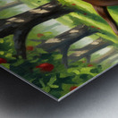 Happy Puppy Enjoys Apple Treat Metal print