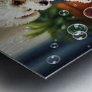 Poodle Puppy Discovers Bath Bubbles Metal print