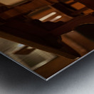 Curious Puppy Peeks From Behind Bookshelf Metal print