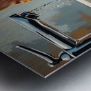 Nervous Corgi Puppy Waits In Bathroom Sink Metal print