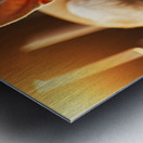 Chihuahua Puppy Dreams Peacefully On Rocking Chair Metal print