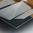 Proud Corgi Puppy Shows Off Signed Cards Collection Metal print