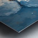 Yorkshire Terrier Puppy Discovers Winter Snowman Metal print