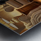 Vigilant Puppy Guards Hidden Toy Location Metal print